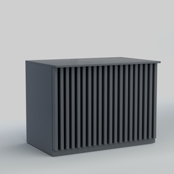 Ресепшен - стол широкий серии ВЕРТИКАЛЬ №8, Темно-Серый