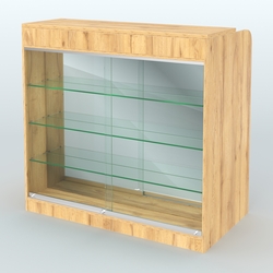 Ресепшен-Лайт №5 (Фасадная стенка - Зеркало), Дуб Золотистый