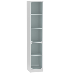 Шкаф-витрина офисная узкая ШВ-52, Серый