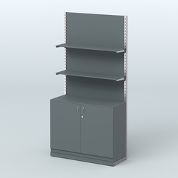 Система ЭЛЕГАНТ №8 с ДСП и тумбой T23 (1200 мм), Темно-Серый