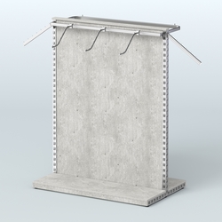 Система ЭЛЕГАНТ островная с ДСП и двумя пооручнями №2, Метрополитан Грей