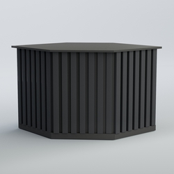 Ресепшен - стол угловой серии ПРИЛИВ №10, Антрацит