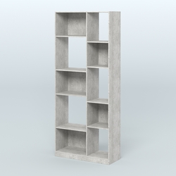 Стеллаж из ДСП серии ЛОФТ №9-1, Метрополитан Грей