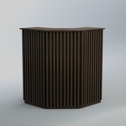 Ресепшен угловой серии ВЕРТИКАЛЬ №3, Дуб Венге