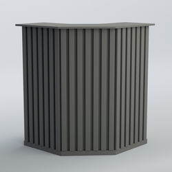 Ресепшен угловой серии ПРИЛИВ №3, Темно-Серый