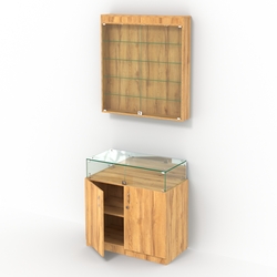 Комбинированный прилавок-витрина с высоким накопителем КПВ-14-03, Дуб Золотистый