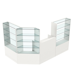 Торговый угловой островок ГРАЦИЯ №1 (открытый) (3.71 кв.м), Белый