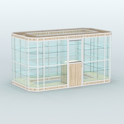 Павильон из профиля островной №3в, Дуб Сонома