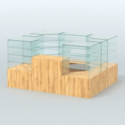 Павильон ИСТРА в центр зала №1 (открытый) (4, 94 кв.м), Дуб Золотистый