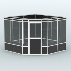 Павильон из профиля угловой №8а (9 кв.м), Черный