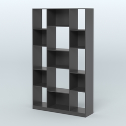 Стеллаж из ДСП серии ЛОФТ №12-1, Черный