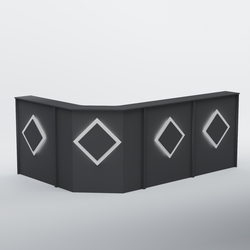 Ресепшен угловой большой РОМБ №4, Антрацит