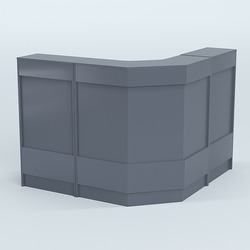 Ресепшен Г-образный серии ПРАЙМ №4Б, Темно-Серый