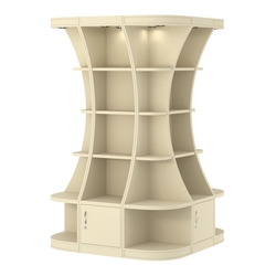 Островной высокий стеллаж ГАРАНТ №7, Крем Вайс