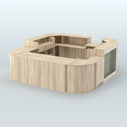 Островной павильон Чай и Кофе с собой №3, Дуб Сонома