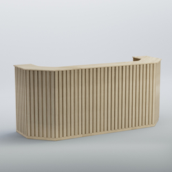 Ресепшен со скошенными углами серии ПРИЛИВ №6, Дуб сонома