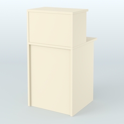 Ресепшен-Лайт прямоугольный с надставкой №12, Крем Вайс