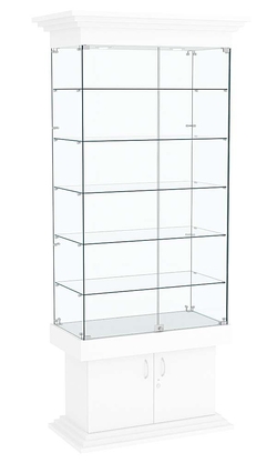 Витрина с дверками широкая с 5-ю полками ДОНЖОН №501, Белый