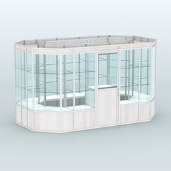 Павильон из профиля островной №5а, Ясень Анкор светлый