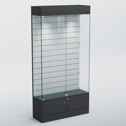 Витрина СЕТЬ №3 с экономпанелью, Aнтрацит+Белый