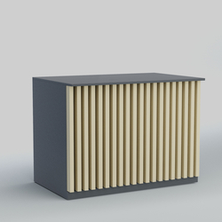 Ресепшен - стол широкий серии ВЕРТИКАЛЬ №8, Темно-серый + Крем Вайс