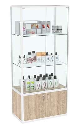 Витрина из профиля №2 (метровая) (задняя стенка - стекло), Дуб сонома