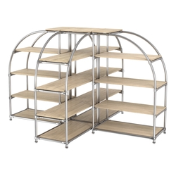 Комбинация стендов TD-06 №3-4 (с полками ДСП 16мм), Дуб Сонома