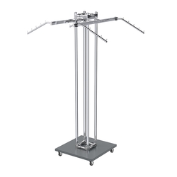 Торговое вешало для одежды с подвижной платформой КОНТУР №K1-5Ц-ТНХ, Темно-Серый