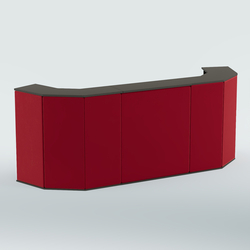 Ресепшен БАРОН №6 (ровная поверхность), Черный + 07 Dk. Red Велюр