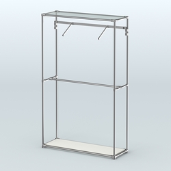 Торговая система ХРОМ без ДСП 1200 мм с поручнями №4, Белый