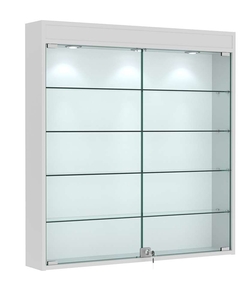 Витрина настенная №4-3А с подсветкой, Серый