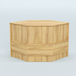 Стол-ресепшен серии ПРАЙМ №3Б угловой, Дуб Золотистый