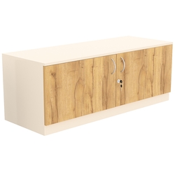 Тумба T-21 1200мм (H-450мм с распашными дверцами), Крем Вайс и Дуб Золотистый