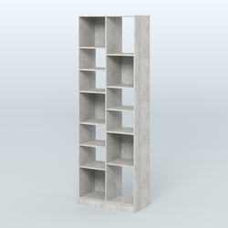 Стеллаж из ДСП серии ЛОФТ №8-2 с полками ДСП, Метрополитан Грей