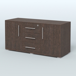 Тумба стационарная для оргтехники, цвет темный дуб, Дуб Венге