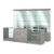 Комплект стеклянных витрин ИС-03 и прилавков ЭК-4 Бетон Чикаго светло-серый F186 ST9