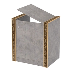 Недорогой прилавок-проход с декоративными молдингами №ПДМ-ПР-600, Бетон Чикаго светло-серый F186 ST9