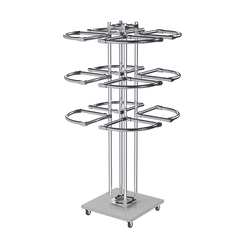 Торговое хромированное трехъярусное вешало СЕКТОР №3, Серый