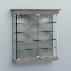 Витрина для музеев "Коллекция" настенная №2-4-РЕГ, Бетон Чикаго светло-серый F186 ST9