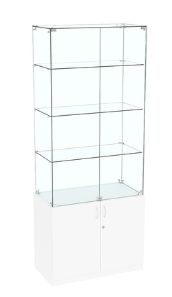 Высокая витрина ИСТРА №705 (задняя стенка - стекло), Белый