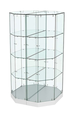 Стеклянная островная низкая витрина Хит Продаж №835-О, Серый