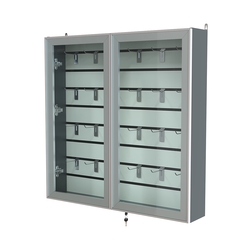 Витрина настенная №4-1Б закрытая с экономпанелью серии Collecto, Темно-Серый