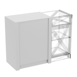 Прилавок из ДСП Модерн №1-КР-900 концевой, Серый