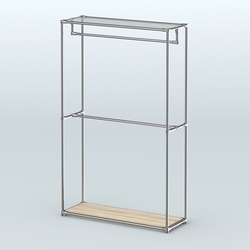 Торговая система ХРОМ без ДСП 1200 мм с поручнями №1, Дуб Сонома