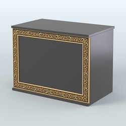 Стол-ресепшен широкий серии БАРОККО №1, Черный