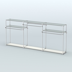 Островная торговая система ХРОМ 3600 мм с поручнями №6, Белый