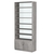 Стеллаж из ДСП с 6-ю полками 350x900 мм серии LEVEL-6 №13-1 (З/C - СТЕКЛО) Бетон Чикаго светло-серый F186 ST9