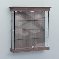 Витрина для музеев "Коллекция" настенная №2-3, Ясень Анкор темный