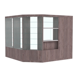 Павильон №10 из ДСП (6 кв. м), Ясень Анкор темный