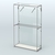 Торговая система ХРОМ (задняя стенка - стекло) 1200 мм с поручнями №4 Белый
